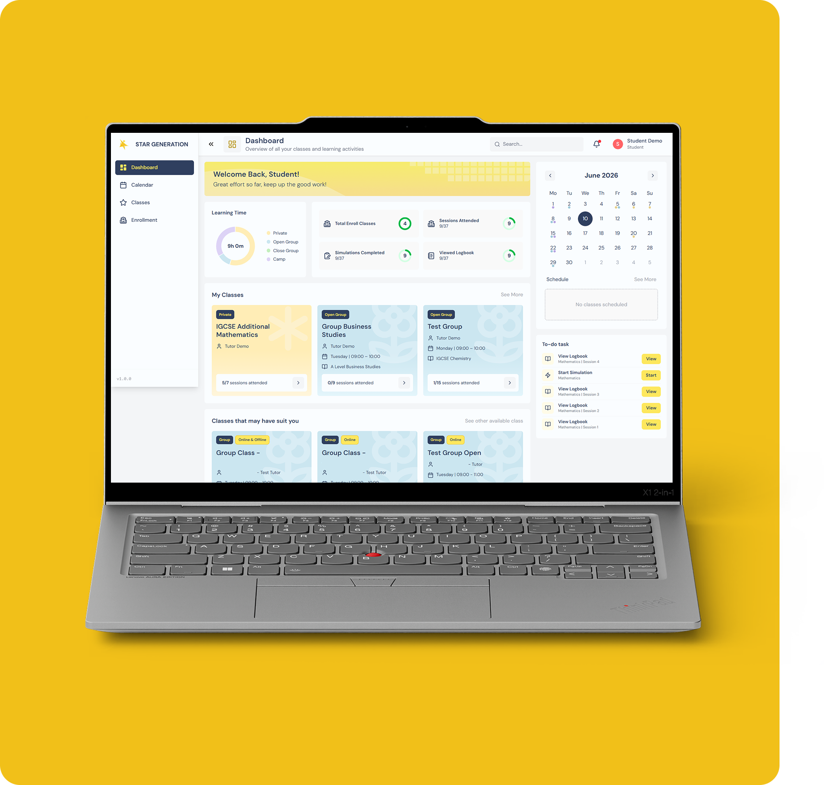Integrated teaching support dashboard